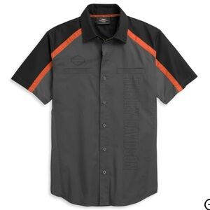 Harley-Davidson Men's Vertical Logo Color Block Shirt Size 2XL Great Condition